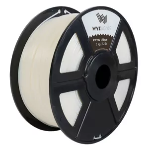 WYZworks 3D Printer Premium PETG Filament 1.75mm 1kg/2.2lb - NATURAL - Photo 1/2