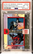2018 Marvel Annual #PD22 Miles Morales Spider-Man & Silk Patch Dual Card PSA 8 