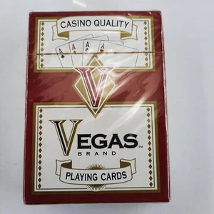 Vegas Brand Playing Cards, Standard Size, NEW, Red, Casino Quality, Sealed NEW - Picture 1 of 7