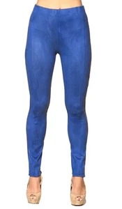 Lior Paris zum Anziehen der Damenhose aus Kunstwildleder Größe 8 Farben königsblau - Bild 1 von 2