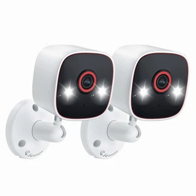 2 PIEZAS Cámaras interiores exteriores 1296P Cámara para mascotas WiFi Monitor de bebé Audio bidireccional Foto 1 de 4