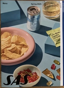 SAS SCANDINAVIAN AIRLINES INFLIGHT MENU SKY BAR PRICE LIST SPRING 2025 - Picture 1 of 1