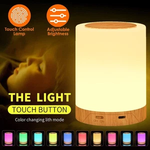 Touch LED bedside lamp dimmable desk lamp baby table lamp color changing - Picture 1 of 12