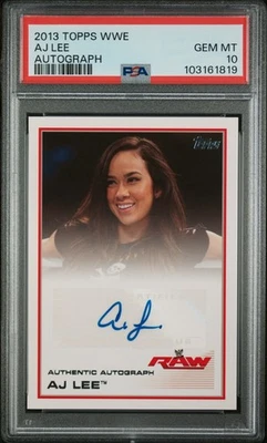2013 Topps WWE AJ Lee Autograph PSA 10 Gem Mint POP 2! - Image 1 of 2