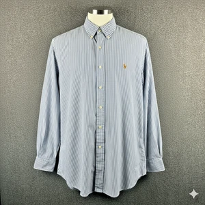 Vintage 90's Ralph Lauren Men's Yarmouth Cotton 15.5/34 Dress Shirt Flesh Pony - Picture 1 of 7