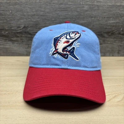 Spokane Indians Hat Cap Strap Back Blue Redband Trout MILB Baseball New Era - Image 1 of 4