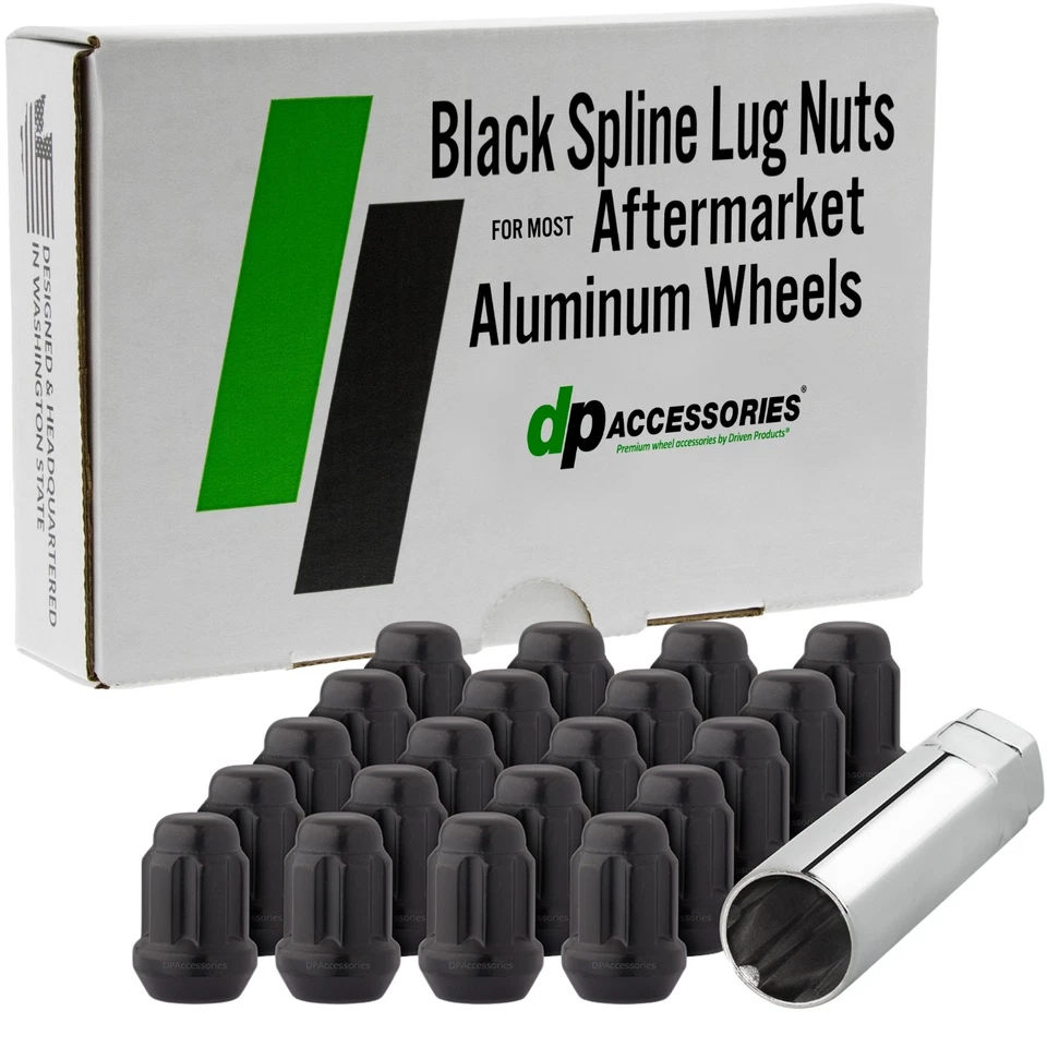Black Lug Nuts for 2014-2020 Acura RLX with Aftermarket Wheels - Image 1 of 4