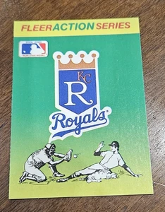 1990 Fleer - Action Series Team Stickers - Kansas City Royals - Picture 1 of 2