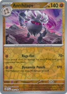 Holograma inverso Annihilape 109/198 raro escarlata y violeta conjunto base Pokémon juego de cartas coleccionables - Imagen 1 de 1
