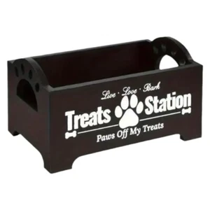Dog Treat Storage Box with 2 Plastic Jar Multifunctional Pet Container - Picture 1 of 7