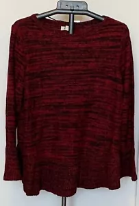 Style & Co Damenpullover Größe 1X rot, schwarz, Rüschenpullover, Glockenärmel neu mit Etikett - Bild 1 von 8