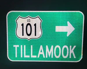 Tillamook Highway 101, Oregon Route Straßenschild 18"x12", Tillamook County, Netarts - Bild 1 von 16
