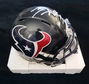 J.J. Watt / Autographed Houston Texans Logo Riddell Mini Football Helmet / COA - Picture 1 of 6