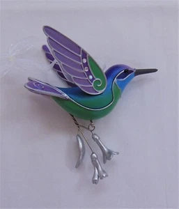 Neu im Karton 2018 Hallmark Andenken Ornament Kolibri grün lila blau Farbe - Bild 1 von 8