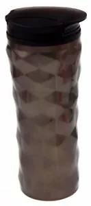 Taza de viaje de café 16 oz acero inoxidable metal protector contra salpicaduras tapa abatible aislada - Imagen 1 de 6