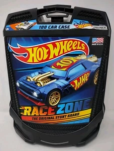 Estuche de almacenamiento rodante Hot Wheels Race Zone hecho en EE. UU. 100 autos con mango - Imagen 1 de 8