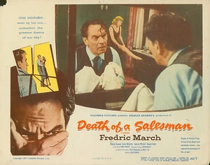 DEATH OF A SALESMAN - 1951 - LOBBY CARD - FREDRIC MARCH - CLAIRE CARLETON - RARE - Picture 1 of 1