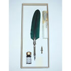 NOS* Bortoletti Foscarini Green Feather/Quill Calligraphy Dip Pen +Black Ink