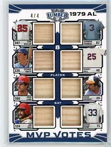 2024 Leaf Lumber 1979 AL MVP Votes 8 Bat Relic Card SSP /4 - Picture 1 of 2