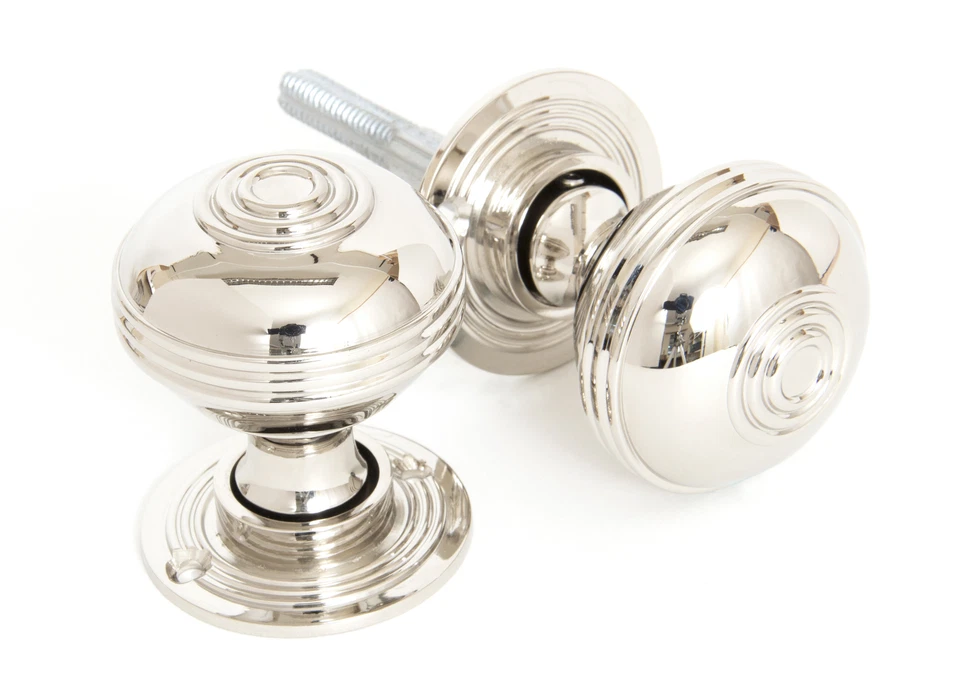 From The Anvil 83855 Polished Nickel 50mm Prestbury Mortice/Rim Knob Set - Image 1 of 1