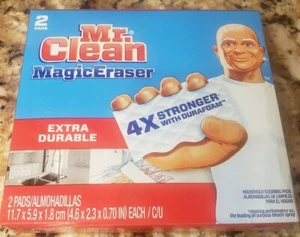 Mr. Clean Magic Eraser Extra Durable Power Scrub Clean Durafoam 2 Pads 4x Strong - Picture 1 of 6