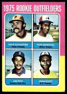 1975 Topps Jim Rice, John Scott, Dave Augustine, Pepe Mangual Rookie #616 C86