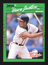 1990 Donruss The Rookies #14 Dave Justice    Atlanta Braves