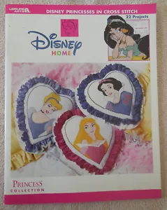 DISNEY HOME #3396 PRINCESSES CROSS STITCH 22 PROJECTS LEISURE ARTS BELLE ARIEL - Picture 1 of 10