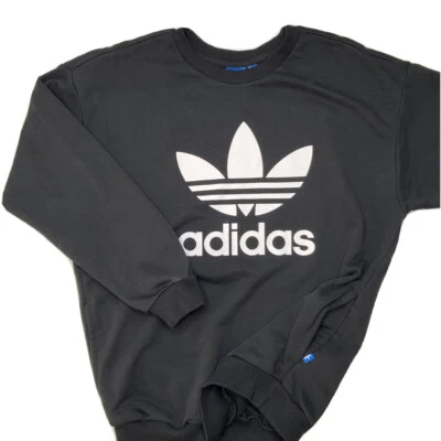 Adidas Originals Sweatshirt Crewneck Pullover Side Pockets Trefoil Firebird Sz S - Image 1 of 4