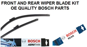 Taxi TX1 TX2 TX4 Front + Rear Wiper Blade Set Windscreen 1997 On BOSCH AEROTWIN - Picture 1 of 6