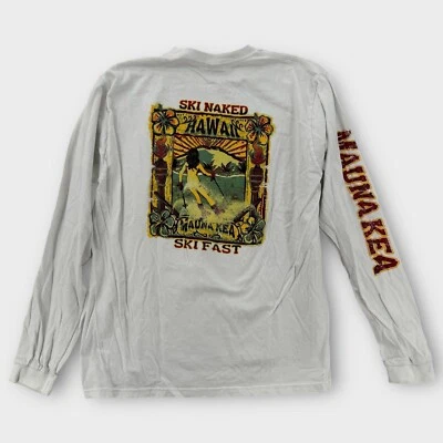 Camiseta Hawaiana Vintage Años 90 Crazy Shirts Para Hombre Manga Media Larga Esquí Desnudo Foto 1 de 4