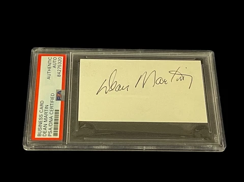 Dean Martin And Jerry Lewis Singer Comedian Duo Signed Autograph PSA DNA Slab Cover