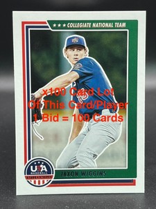 x100 2022 USA Stars & Stripes JAXON WIGGINS #40 Base Card HUGE PLAYER LOT