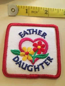 Patch scout bambina vintage padre figlia fiori - Foto 1 di 2