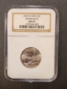 2005 D Quarter SMS 25c Minnesota MS-67 NGC Graded sealed - Picture 1 of 2