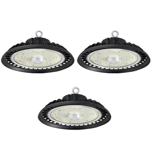 200W 3Pack LED High Bay Light 24000 Lumen IP65 Waterproof Dimmable 5000K Light - Picture 1 of 9