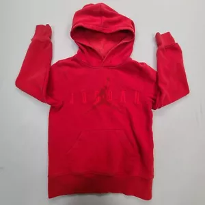 Jordan Sweater Boys Small Red Hoodie Pullover Comfort Casual Youth Kids - Picture 1 of 8