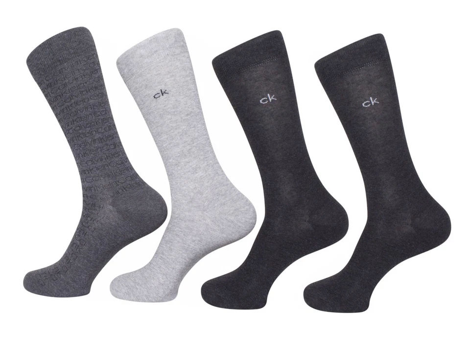 Calcetines cortos Calvin Klein para hombre con estampado de logotipo 4 pares Foto 1 de 1