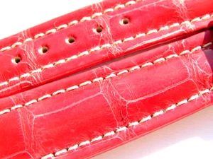 Breitling Band P454 19mm 19/16 115/75 Leather red roja Strap 036-19 - Picture 1 of 8