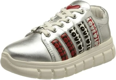 Love Moschino scarpa sneaker pelle art. JA15565G0DIF290A Argento n. 37 - Immagine 1 di 4