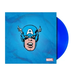 Merry Marvel Marching Society 7" Captain America Blue Vinyl Single New & Sealed - Picture 1 of 1