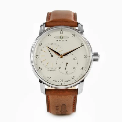 Zeppelin Automatic Beige Dial Brown Leather Band Men's Watch 8662-1 - Image 1 of 4