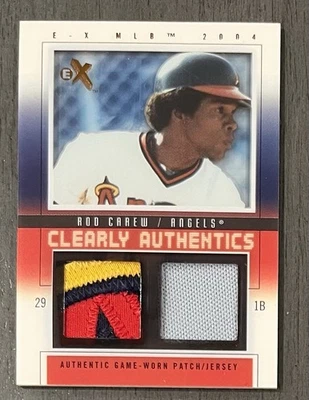 Parche de camiseta Rod Carew 2004 EX E-X con logotipo usado en juegos/35 HOF Angels Twins Foto 1 de 2