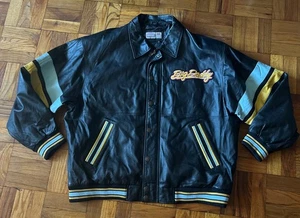Big Daddy Legendary Clothing Leather Jacket Mens Sz 3XL Black Lined Full Zip - Picture 1 of 4