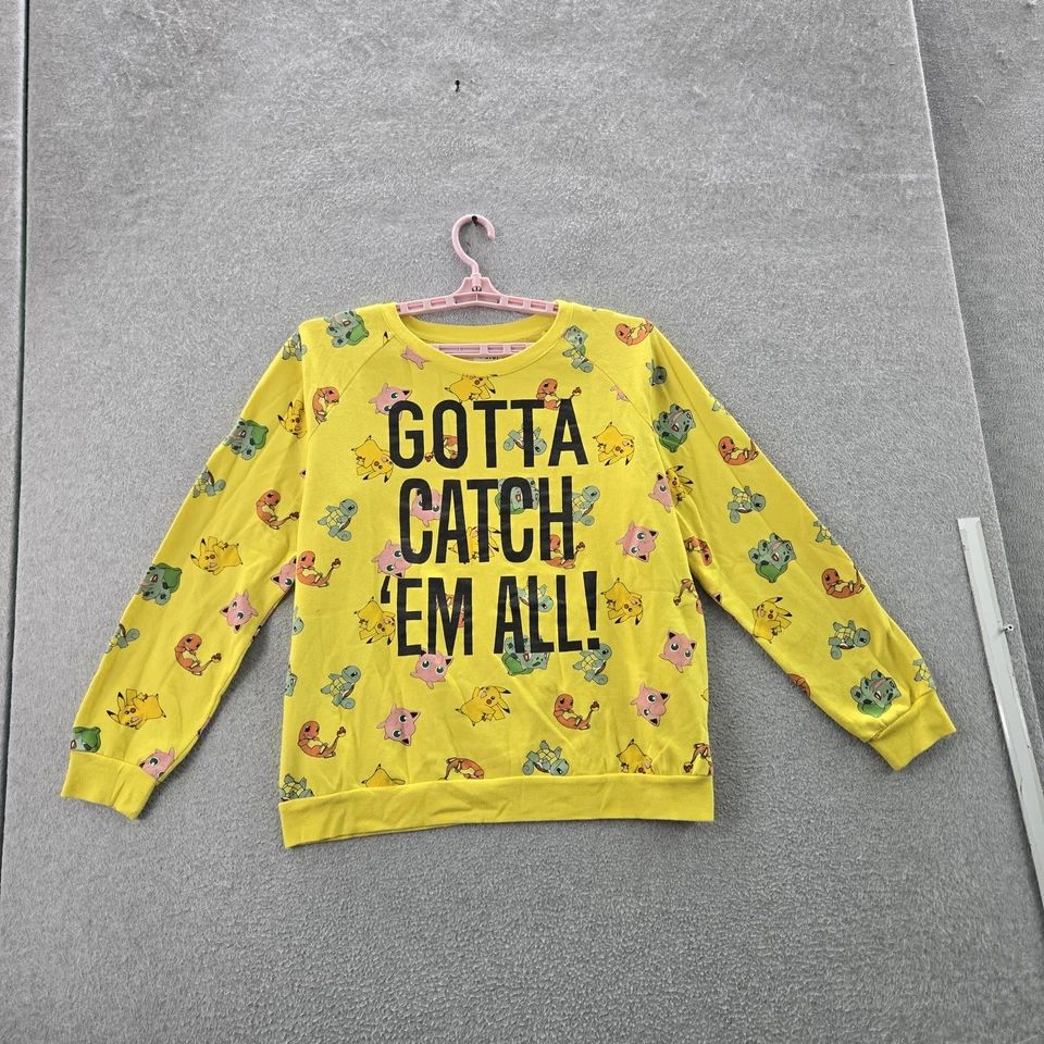 Pokemon Mujer Sudadera XL Amarillo Estampado Gráfico Polar Personajes Ropa Activa Foto 1 de 4