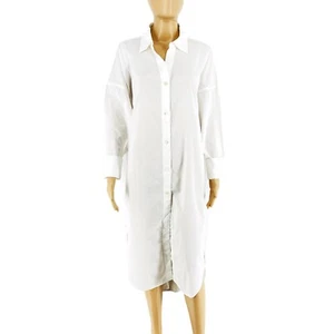 Marc O'Polo Women White Long Sleeves Shirt Dress Size M - Picture 1 of 12