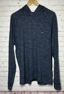 *NWT* Greg Norman Men's Hooded Long Sleeve Golf Pullover Size M Heathered Blue - Picture 1 of 8