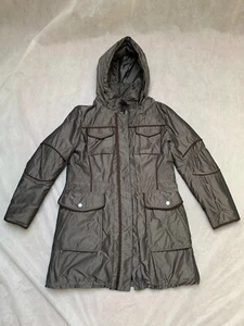 Gil Bret Damen Jacke Gr. 40 Grau-Braun Gefüttert Kapuze Reißverschluss Parka - Bild 1 von 12