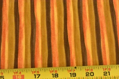 By 1/2 Yd, Brown Orange Gold Wavy-Striped Quilt Cotton, Moda/Sandy Gervais,P8335 - Image 1 of 4