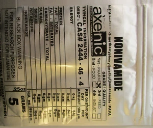 5 Grams NONIVAMIDE 98% Powder pelargonic Acid vanillylamide or PAVA  - Picture 1 of 2